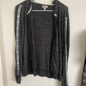 Thin PINK brand sweatshirt, grey, black, & white